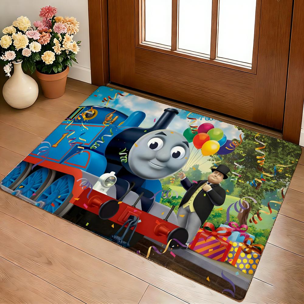 Anime T-Thomas & Friends Floor Mat Cozy Flannel Soft Thick Non-Slip Mat For Living Room Bedroom Kitchen Decor Rugs