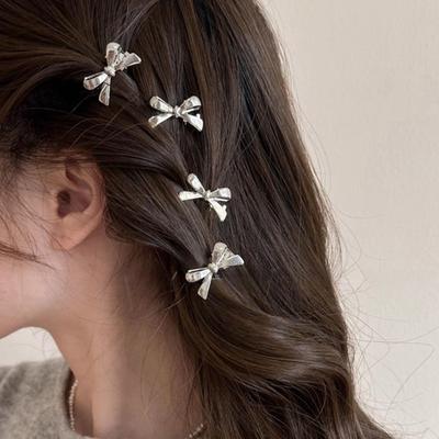 2Pcs Pipa Shape Hair Clips Chinese Style Floral Pattern Faux Pearls Decor Hairpins Festival Cosplay Hair Accessories