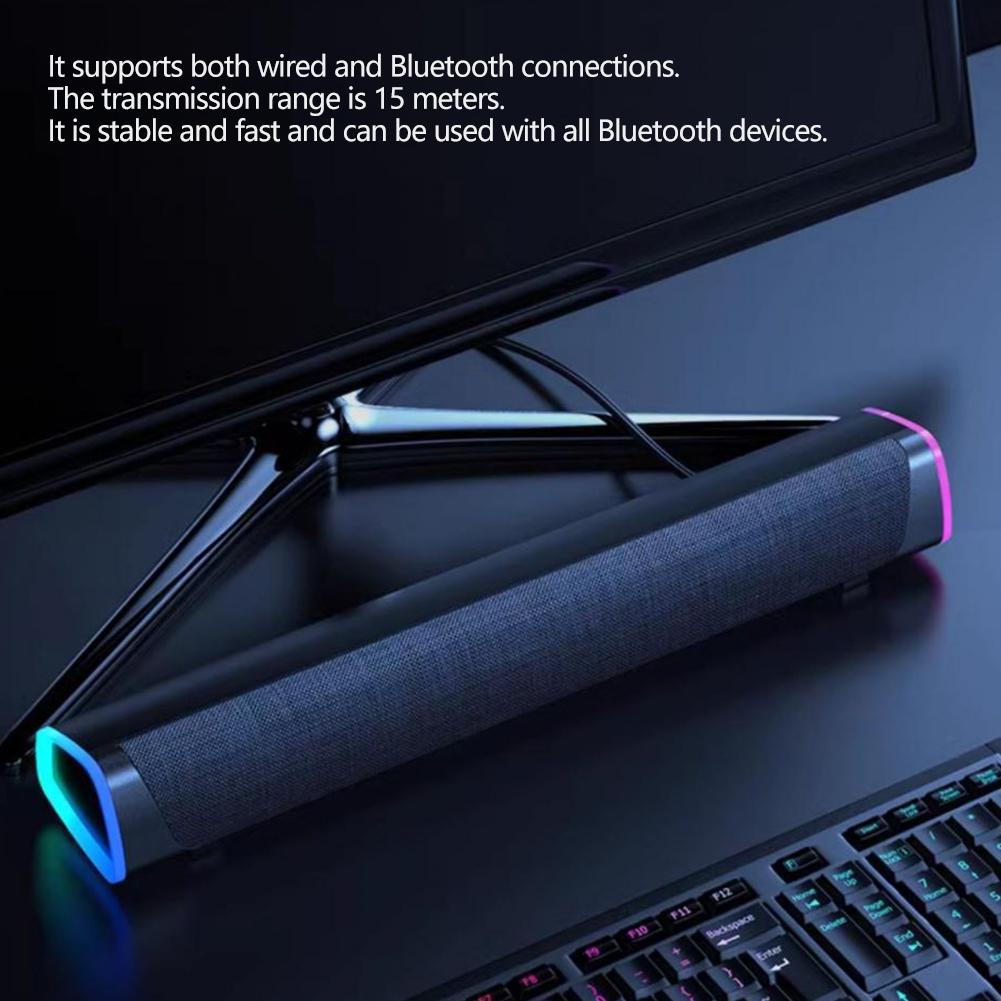 4D Bluetooth Speaker Bar Stereo Sound Subwoofer Computer Speaker For Macbook Laptop Notebook PC Music Player Wired Loudspeaker