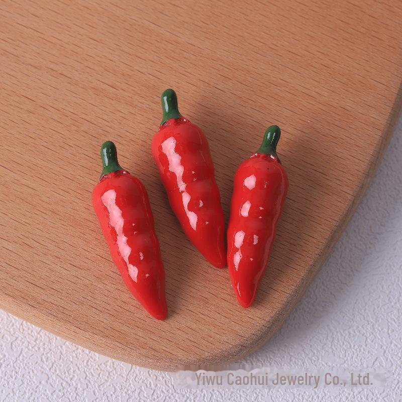 

Набір для креативної гри з їжею з епоксидної смоли: Шпилька, Магніт і Чохол для телефону з креветками, часником і перцем