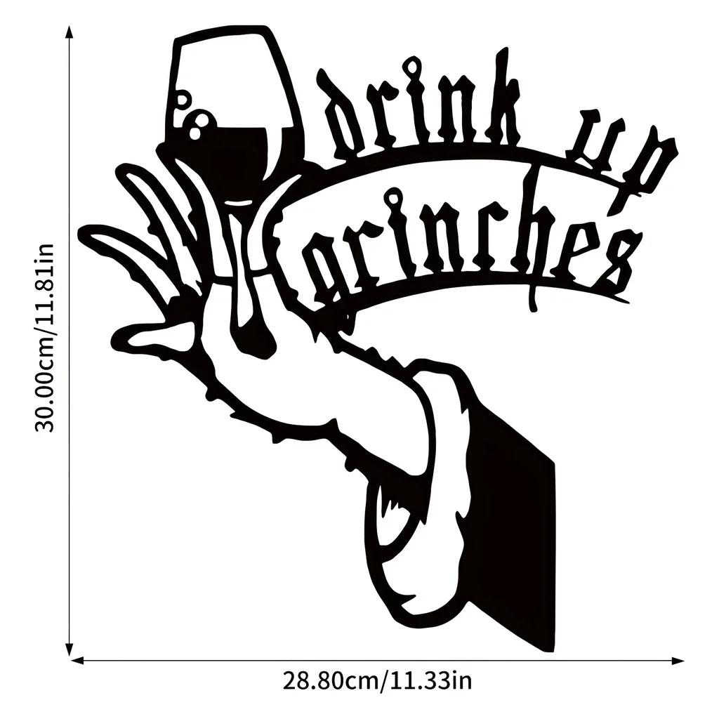 

Уникальный декор для стен из металла Drink Up — геометрическая вырезанная табличка для спальни и дома, идеально подходит для Рождества светло-серый