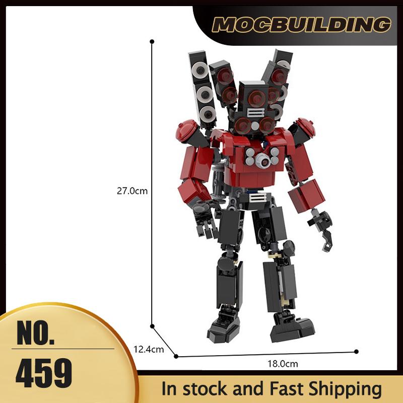 MOC Movie Game Model Monitoring Team Mech TV Man Toilet Audio Robot DIY Assembly Building Blocks Bricks Collection Toys Gifts