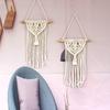 2pcs Nordic Cotton Woven Wall Hanging Tapestry Ins Handmade Boho Decor for Living Room Bedroom Hotel Macrame Home Wall Art