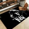 Music B-Biggie S-Smalls Floor Mat Soft Flannel Floor Mat  Suitable for Entryways, Living Rooms, Bedrooms, and Bathrooms