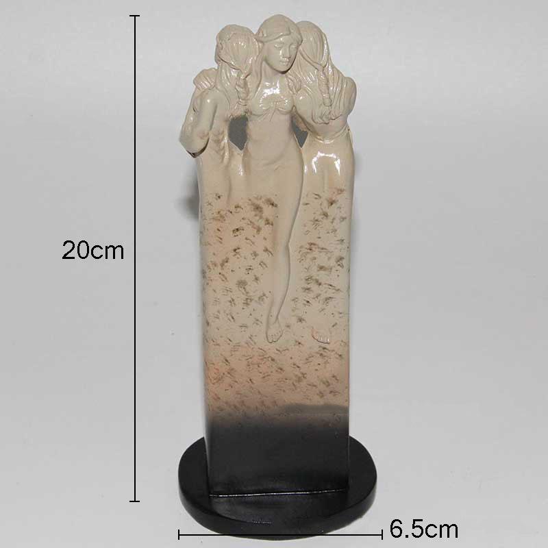 Три Богини Абстрактные Фигуры Статуя Сестры Персонажи Три Человека Скульптура Украшение для Стола Изделия из Смолы Современный Домашний Декор