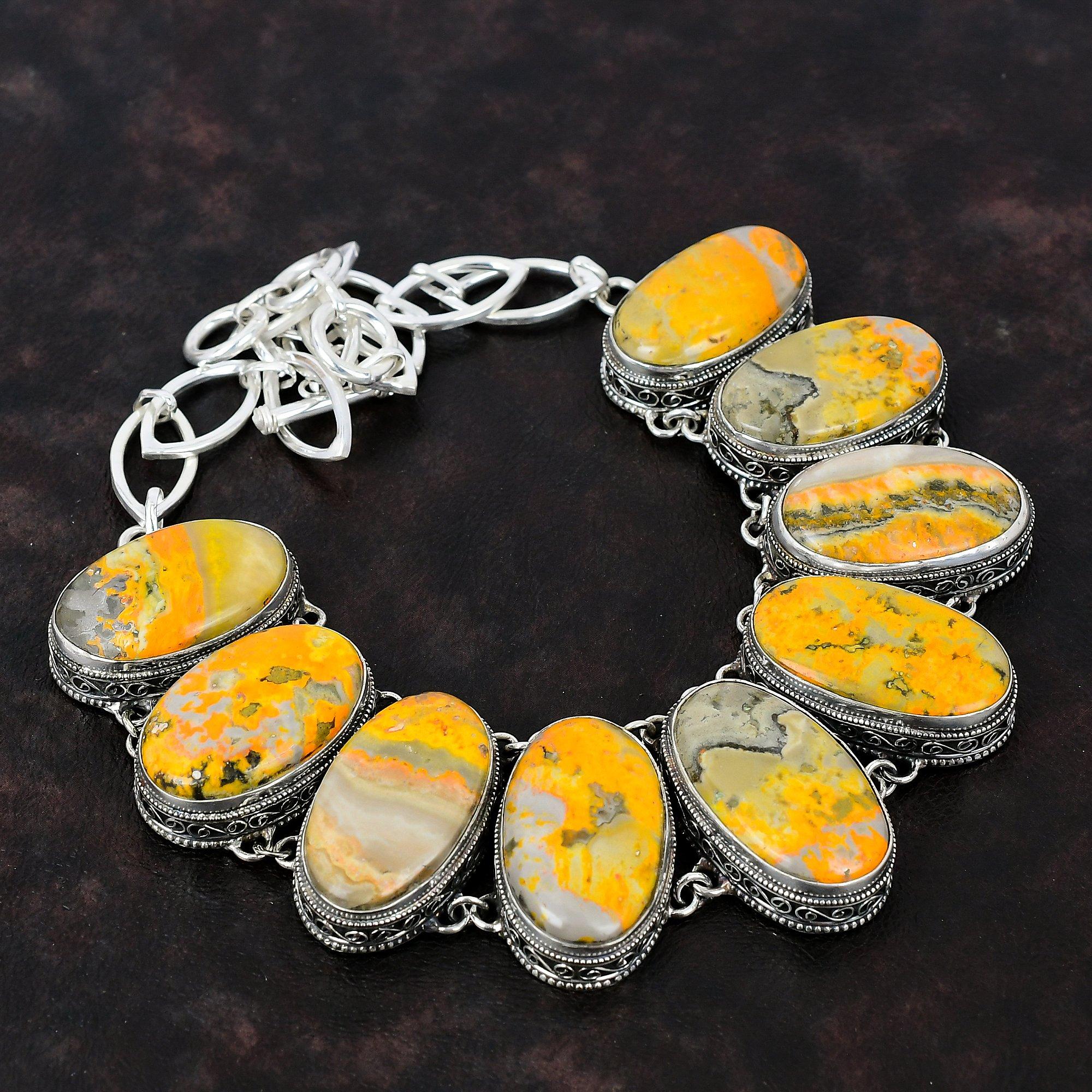 

Ожерелье из яшмы с шмелем, винтажное ожерелье из драгоценных камней, ожерелье из стерлингового серебра 925 пробы, ювелирные изделия ручной работы, регулируемая цепочка, ожерелье, подарок для матери Adjustable