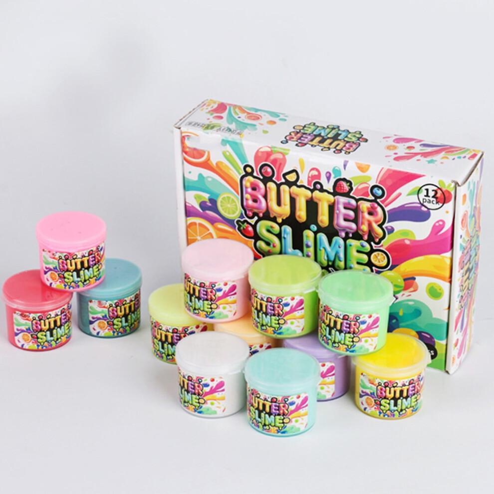 Gui Gui Slime:12 Pack Ultimate Slime Kit for Kids Includes Butter Slime, Peachy Baby Slime, Glossy Slime, and More Squishy Toys Fun