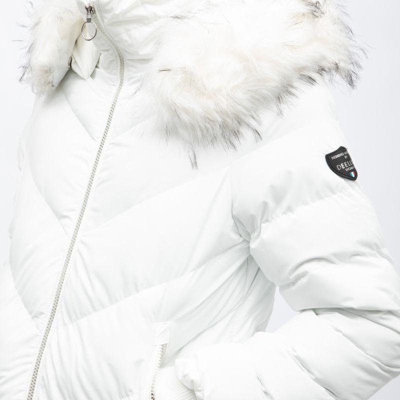 Doudoune melinda zippée total white avec capuche fourrée Femme DEELUXE 74