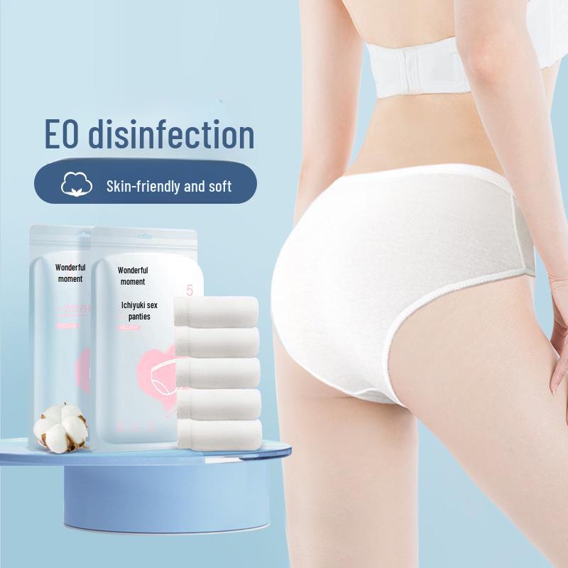 Convenient Sterilized Cotton Disposable Underwear for Travel & Daily Use - Men & Women