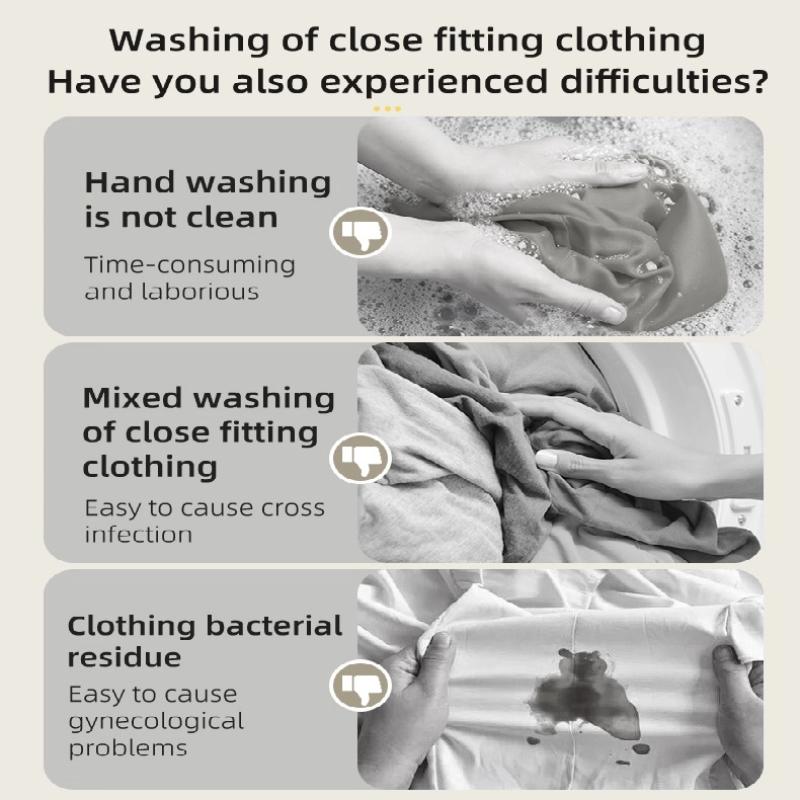 Mini Pralka ze Sterylizacją Niebieskim Światłem do Bielizny i Skarpet, Bezprzewodowa W Pełni Automatyczna Ładowana Pralka Kubek