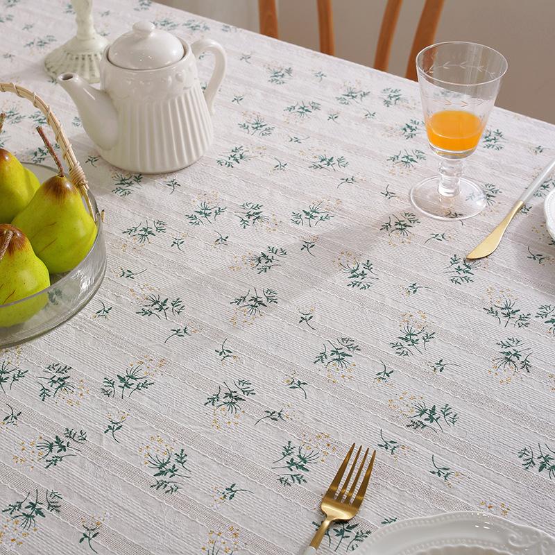 Henggang Floral Tablecloth Pastoral Printing Cotton And Linen Tablecloth Tablecloth Household Cover Towel Fringed Lace Spot