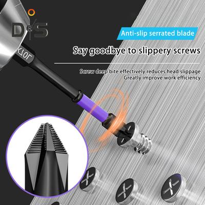 High Hardness Strong Magnetic Bit Screwdriver Bit Rustproof Anti-Slip Shock-Proof Heavy Duty Magnetic Bit Kit