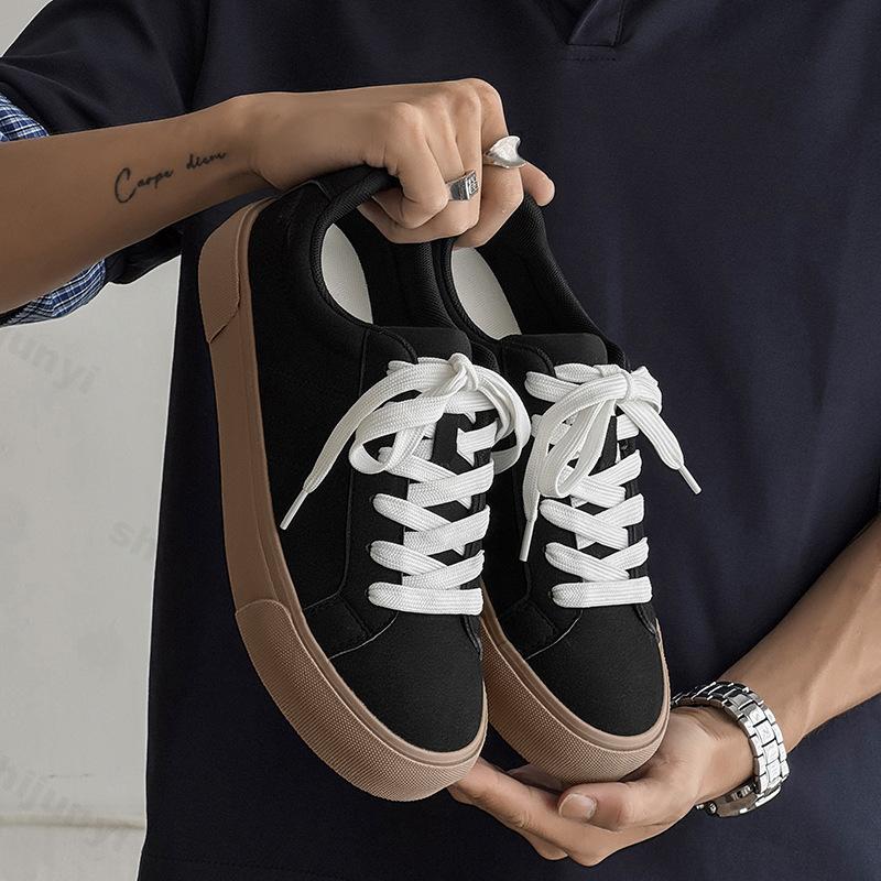 

Fashion 2025 Autumn Retro Style Low Top Casual Canvas Sports Shoes for Men Fashion Trend Versatile Comfortable Non Slip Chunky Sneakers 39