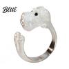 Adjustable Dog Ring Couple Finger Ring Opening Design Band Imitation