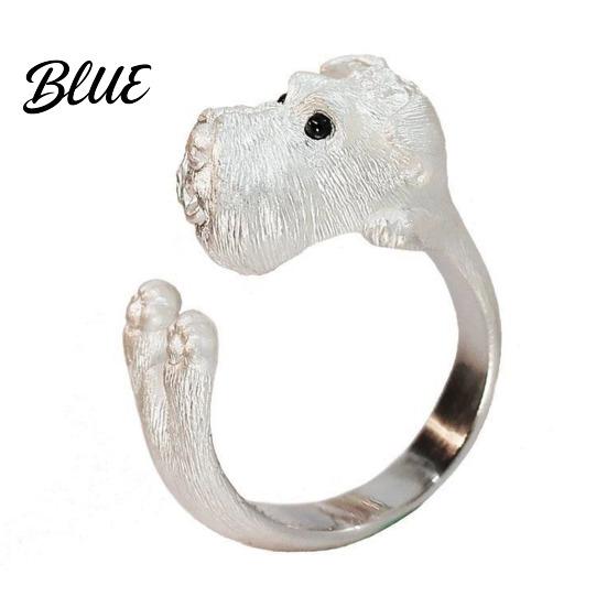 Adjustable Dog Ring Couple Finger Ring Opening Design Band Imitation