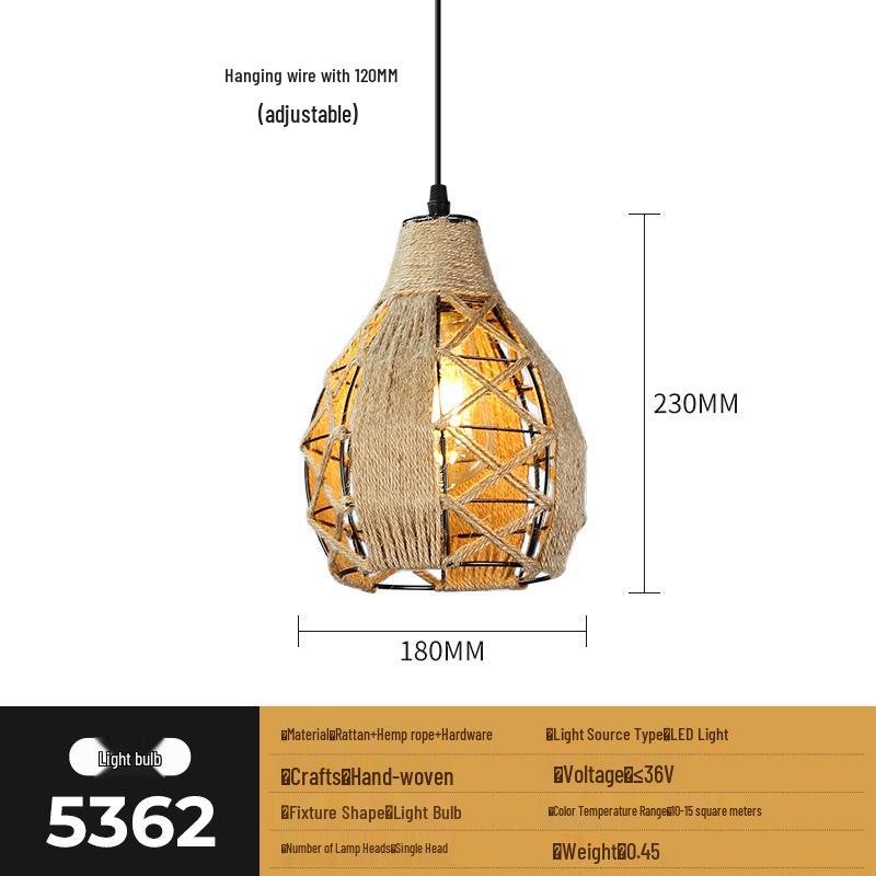 Zen Rattan Bamboo Woven Chandelier for Bedroom, Living Room, Bar, and Restaurant