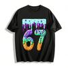 Sweet Drizzle Number 67 Print Casual Tee For Adults Kids Pure Cotton T-shirt