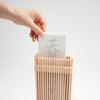 Shinto Shrine, Lattice Paper Holder, Freestanding (Made in Japan), Approx. 13 x 5.5 x 29cm (H), Hinoki (Cypress), No Hole Drilling Required, Modern