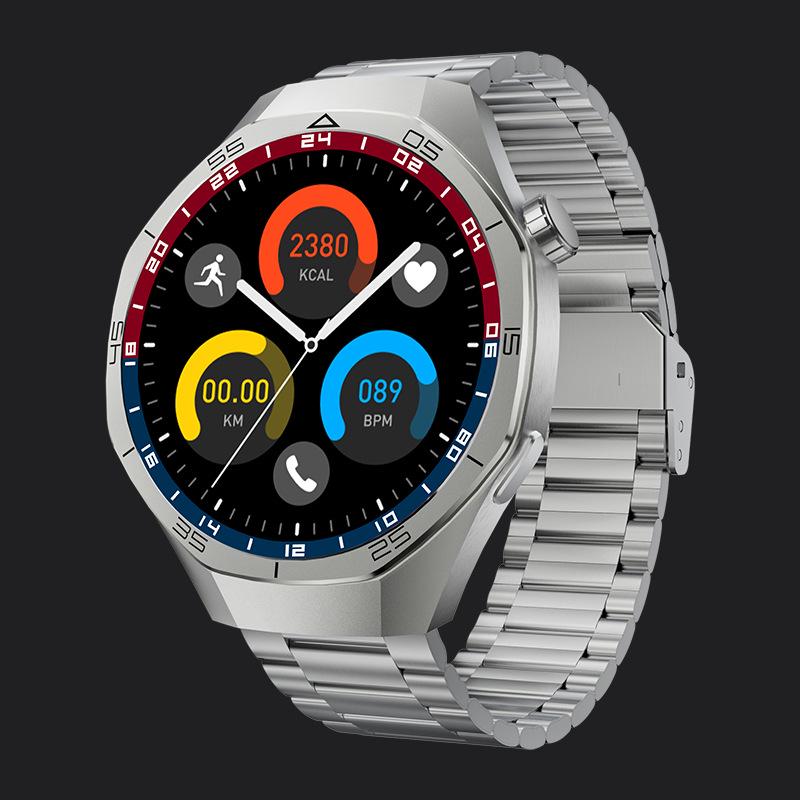 GT5PRO Herren Smartwatch Rundes Zifferblatt: Sport Bluetooth mit NFC & Langer Akkulaufzeit