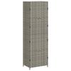 Vidaxl Garden Cabinet, Grey, 59X40X180 Cm, Pe Rattan