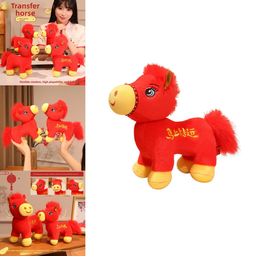 Chinesisches Tierkreiszeichen Pony Plüschtier mit PP-Baumwollfüllung für Geschenk zum Chinesischen Neujahr