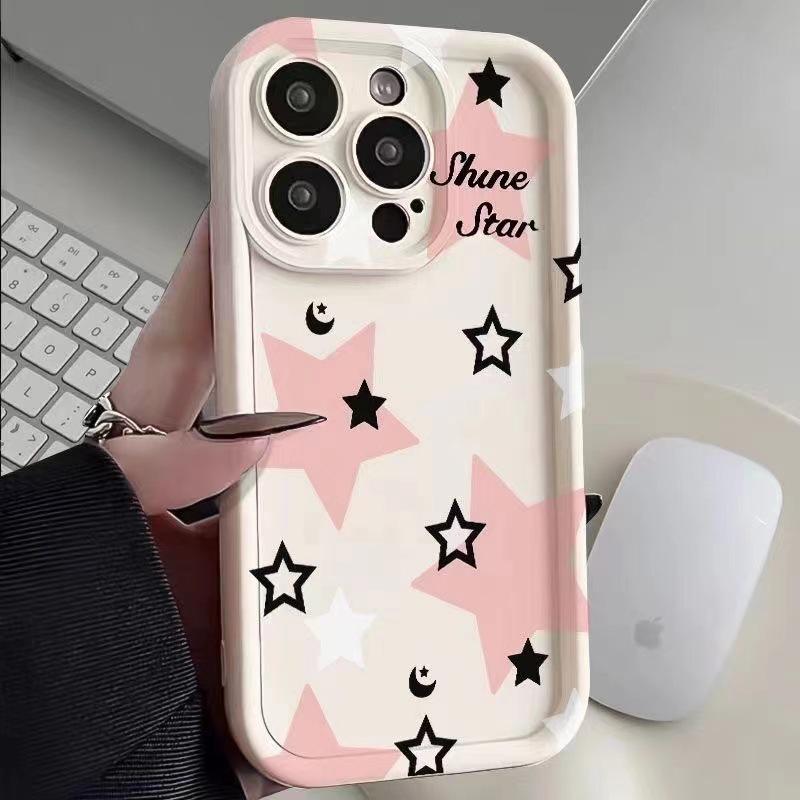 Pink Star iPhone 17 Pro Max Case: Creative & Niche Design for iPhone 14, 15 Pro, and 16. iPhone 14 Pro Max