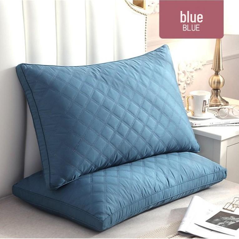 Hotel Quality High and Low Pillows - Durable, Neck Supportive Pillow Inserts for Home, Dormitory, or B&B Use