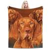 Flannel Throw Blanket Vizsla - Hungarian Pointer Collage Blankets Bedding Warm Plush Blanket for Bed Picnic Travel Home Couch
