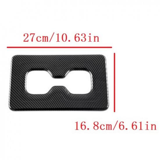 For Mitsubishi Outlander   Carbon Fiber Rear Water Cup Holder Cover Trim