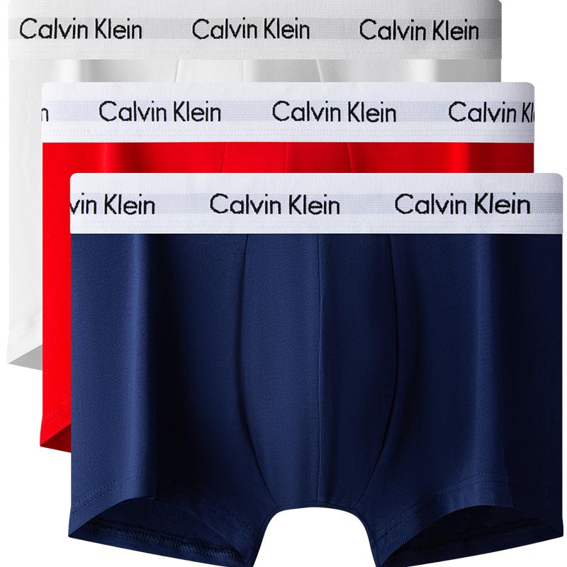 Calvin Klein Cotton Low-Rise Boxer Briefs With Jacquard Waistband Men Underwear Multi-Color U2664-I03