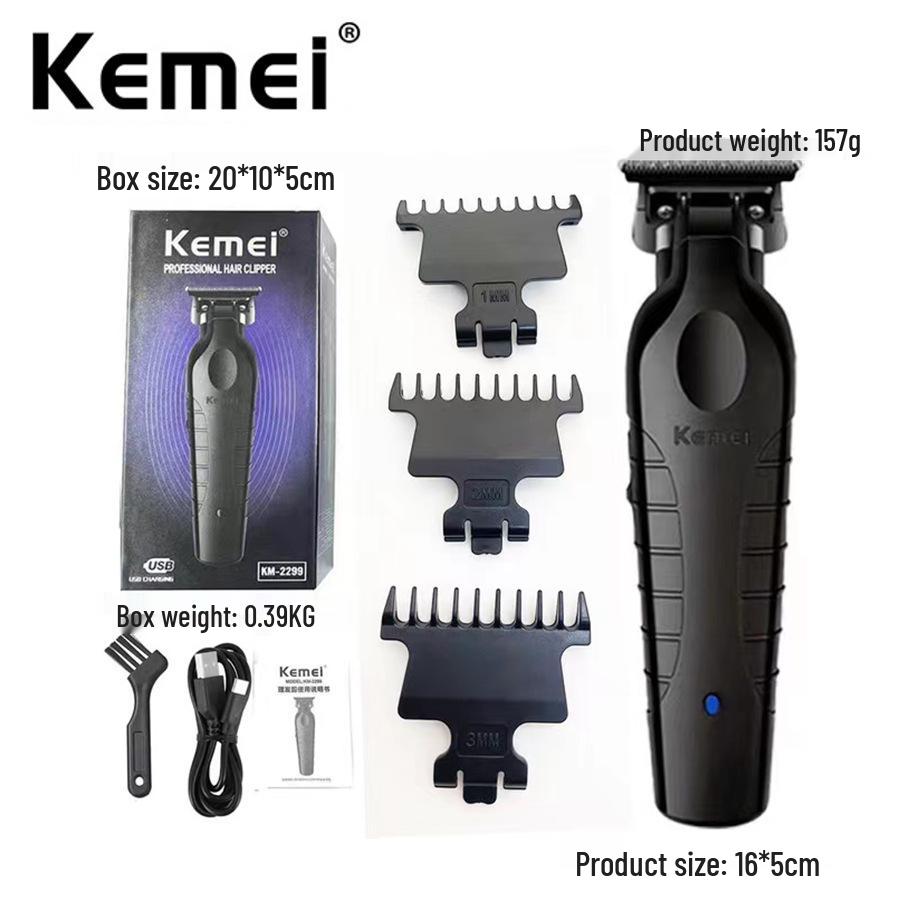 

Kemei KM-2299 USB Rechargeable Hair Clipper for Precision Carving and Salon Use