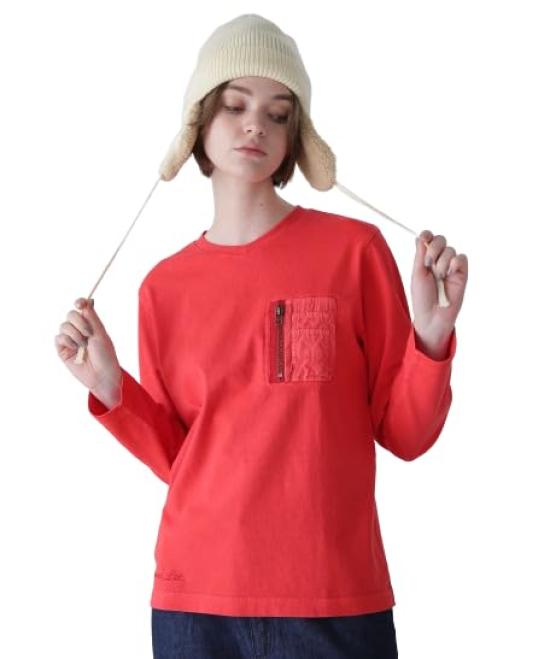 

AVIREX L/S FADE WASH MA-1 POCKET Women s S 100 Red 783-4230605