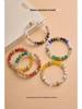 Five Elements Crystal Bracelet: Gold, Water, Earth, Wood, Fire - Wealth-Attracting Natural Crystal Agate Bracelet