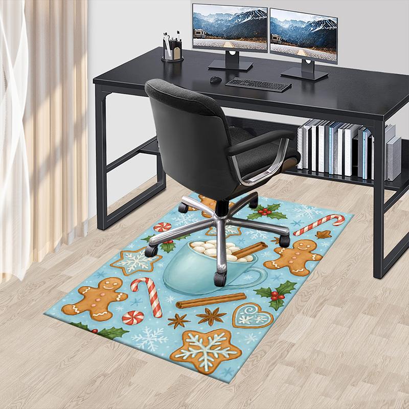 1PC Christmas, cookies Extra Large Non Slip Floor carpet, Office, family, bedroom, Studio Large Area Rug Indoor Rugs, Vibrant Colors
