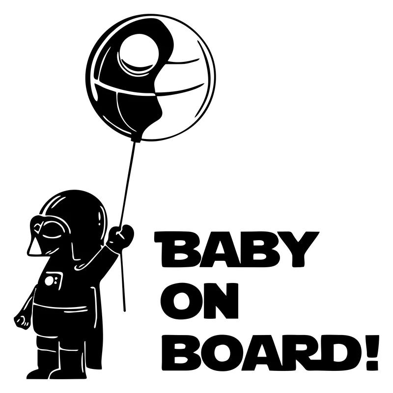 

20*20 см милый астронавт ребенок на борту креативная наклейка на автомобиль узор автомобильный бампер внешние аксессуары виниловые наклейки 20CMX20CM чёрный