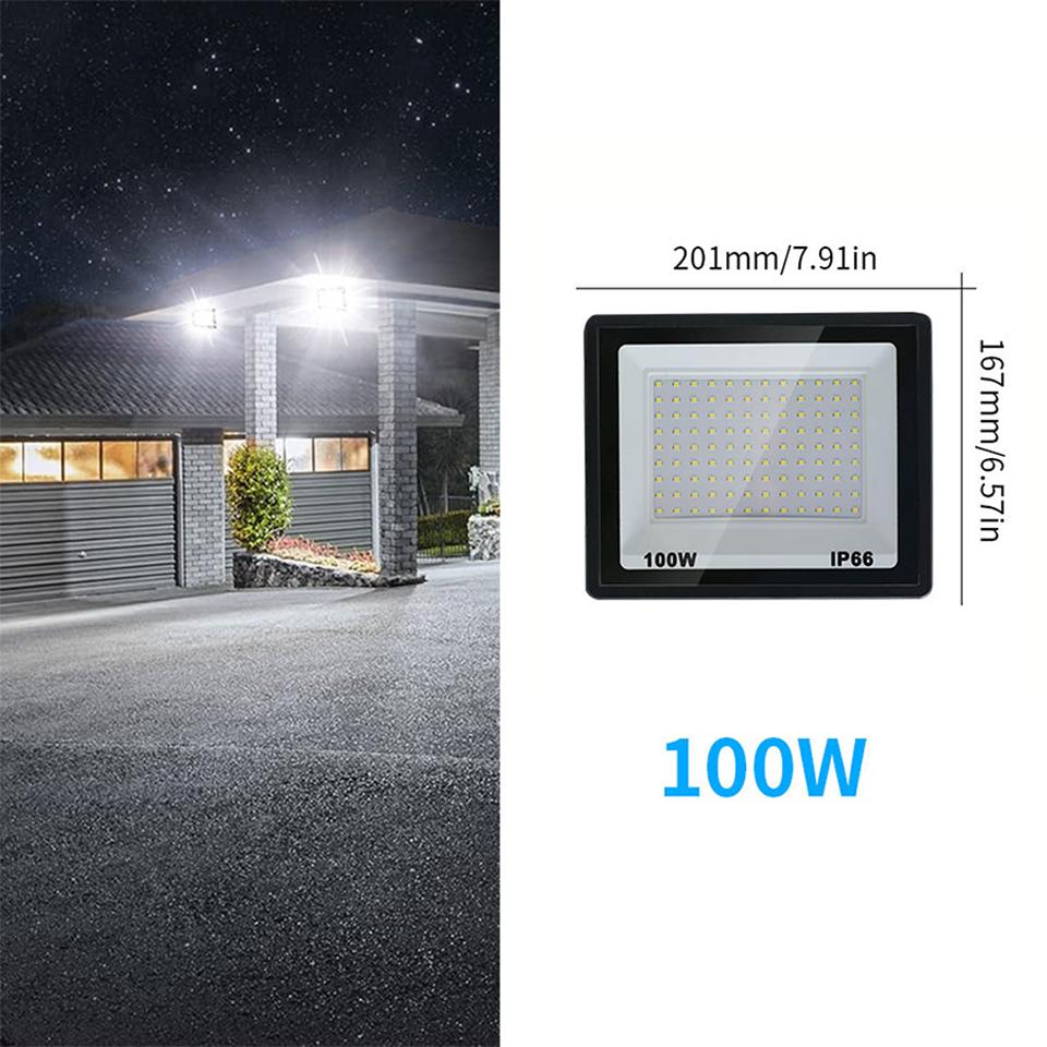 LED Floodlight 10W 20W 30W 50W 100W 150W 200W 300WWaterproof Outdoor Projector Exterior Spotlight For Garden Street Garage Light