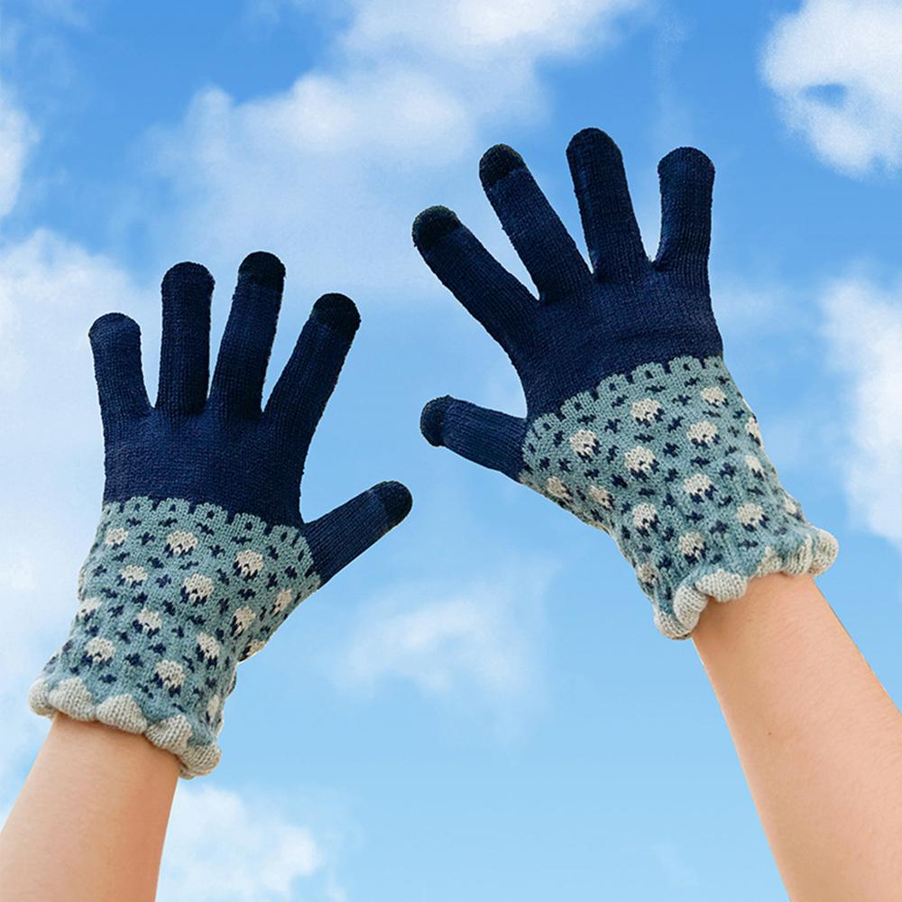 

Colorful Knitted Winter Gloves with Touchscreen Compatibility