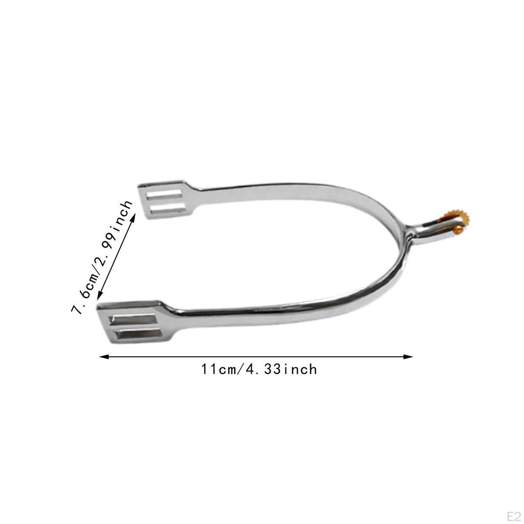 2 Pieces Horse Spurs Boots Sturdy Reusable Riding for Men Zinc Alloy English