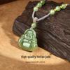 Hetian Jade Maitreya Buddha Anhänger Halskette – Damen Lanyard Schmuck