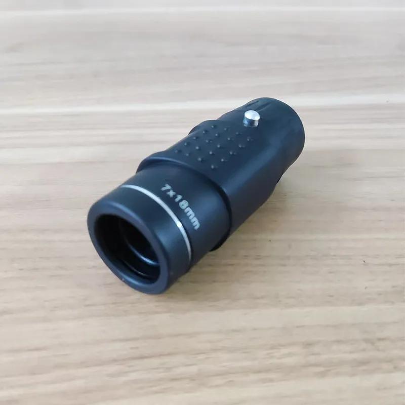 HD Mini Monocular Telescope 7X18 Fully Coated Optics Bak4 Pocket Concert Spotting Scope Long Range For Hunting Camping