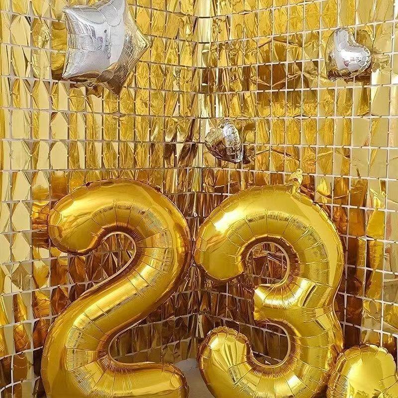 Luxury Great Event Decor Wall Background Curtain Party Decoration Backdrop Decor Square Sequin Panel