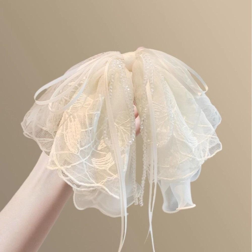 Elegant Bow Hair Clips Solid Color Shark Claw Clips Sweet Bun Claw Clips for Women