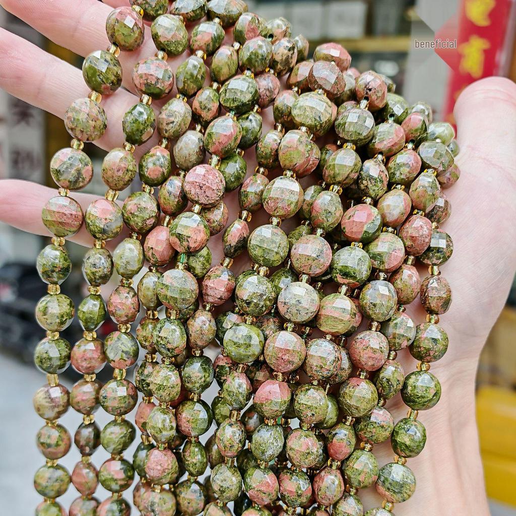 Natural Crystal Round Double Turtle Faceted Beads, 8mm & 10mm, Semi-finished DIY Jewelry