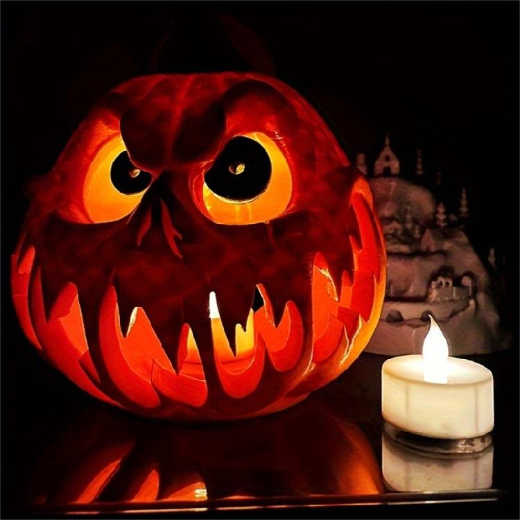 Pumpa Figur Staty Harts Pumpa Figur Ornament Halloween Dekoration För Bordsyta Hyllor Och Festivalgåvor