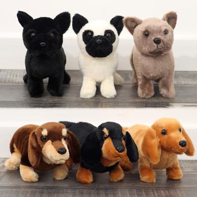 20/30cm Simulations-Bulldogge Plüschtier Niedlicher Dackel Kinder Beruhigungs-Puppe Realistische Haustierhund Serie Plüschtier Kinder Geschenk