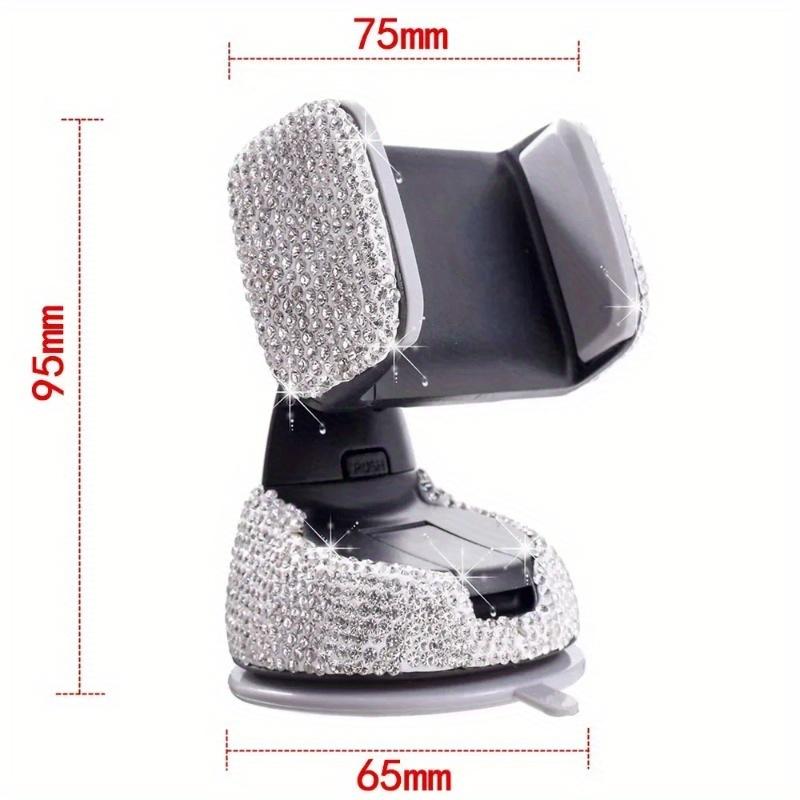 1pc Diamond Cell Phone Holder for Car Phone Mount Pink Flexible Table Stand Mount Bling Car Accessories Interior Woman Worldmum
