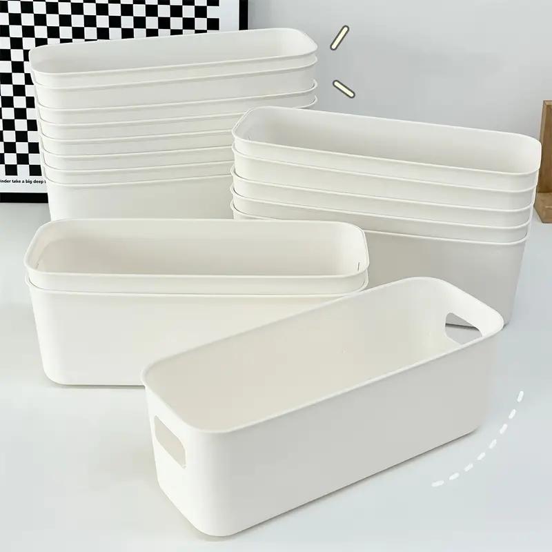 

Multi functional storage box phone case desktop snacks and miscellaneous items storage basket socks rectangular drawer білий