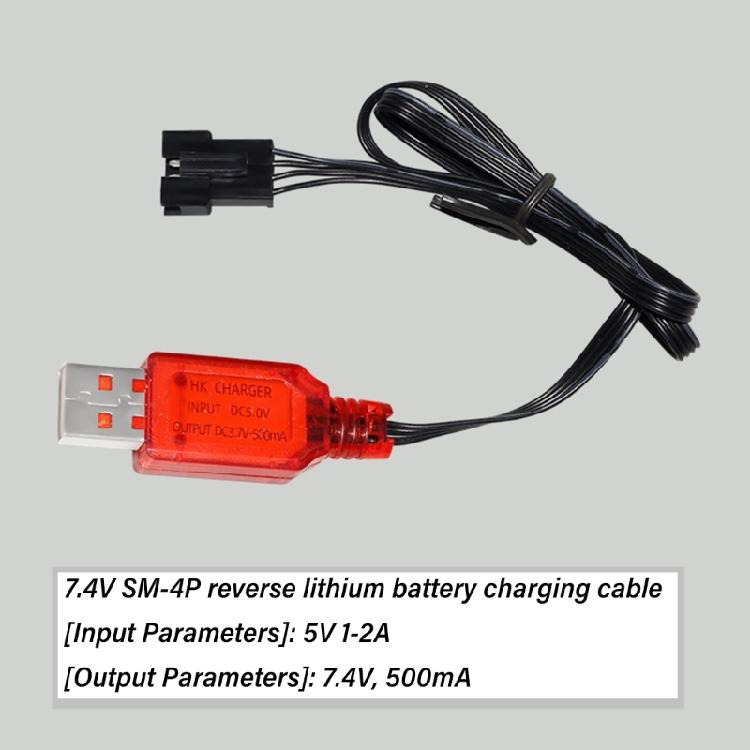 USB Battery Charging for 7.4V 500mA Lithium Batteries for Fast Speed Remote Controlled Devices