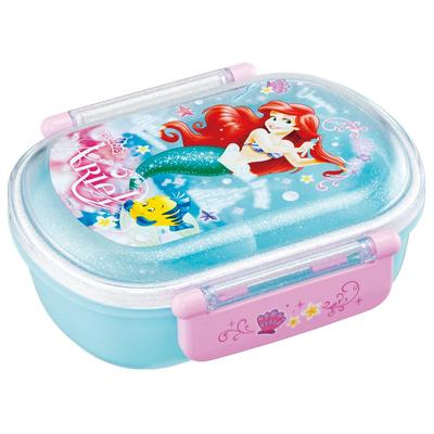 Bento 1 with Core Dishes Dome Fluffy Kids Antibacterial Made In Disney Ariel 24 QAF2BAAG Children's Box, Tier, 360ml, (Side Container), Shape,