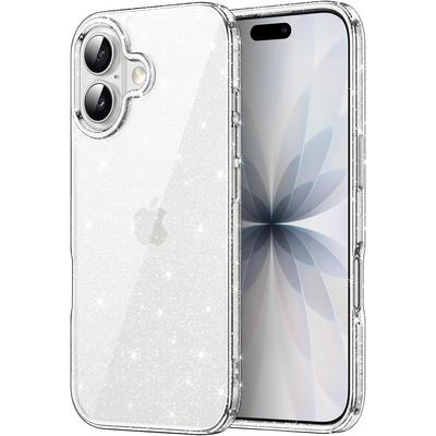 Třpytivé pouzdro pro iPhone 17 Air 16E 16 E 15 Pro Max 14 Plus 13 12 11 Bling Třpytivé Nárazuvzdorný Kryt Nárazníku Telefonu Roztomilý Třpytivý pro Ženy a Dívky Průhledný